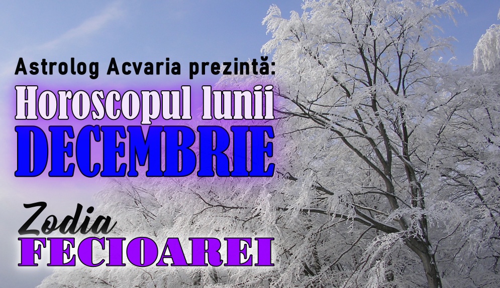 Horoscopul lunii DECEMBRIE * Zodia FECIOAREI